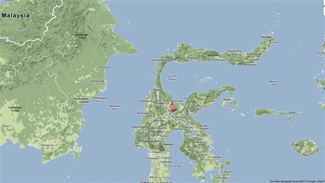 L'ïle de Sulawesi, en Indonésie