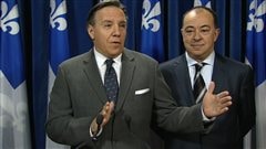 Le chef de la CAQ, François Legault, et le porte-parole du parti en matière de Finances, Christian Dubé.