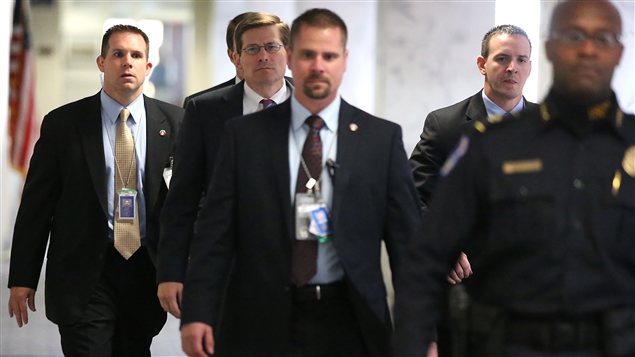 Le patron intérimaire de la CIA, Michael Morrell, lors de son arrivée au Congrès