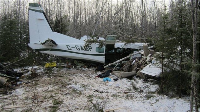 L'appareil A12C0154 de type Cessna 208 qui s'est écrasé le dimanche 18 novembre 2012 près de l'aéroport de Snow Lake, dans le nord du Manitoba