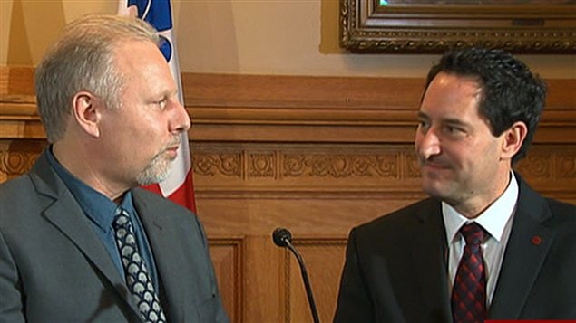 MM. Lisée et Applebaum à la mairie de Montréal