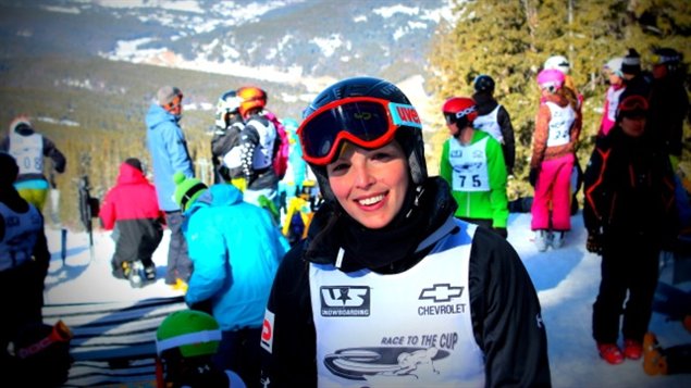 Caroline Calvé à Copper Mountain au Colorado