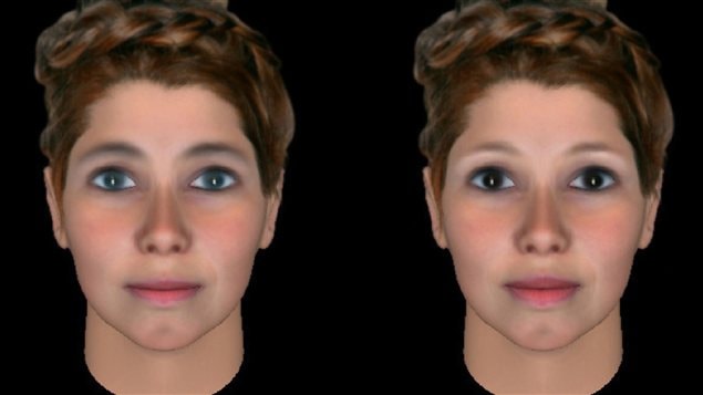 Photos de visages féminins utilisées dans l'étude