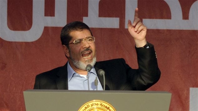 Le président égyptien Mohamed Morsi lors d'un discours en juin 2012.
