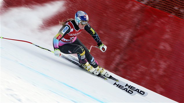 L'Américaine Lindsey Vonn à Lake Louise