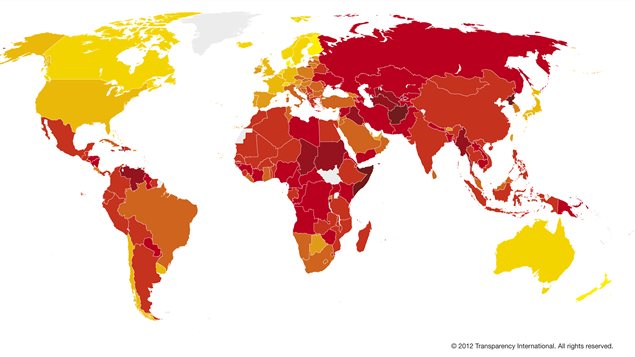 Classement mondial de la corruption 2012