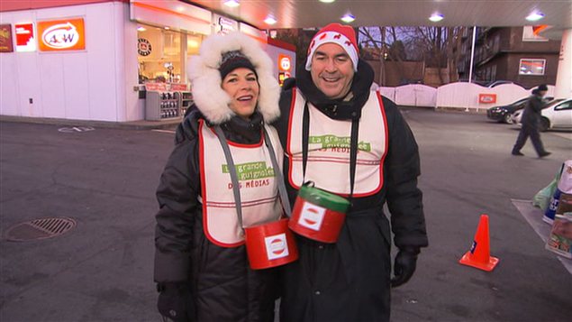 L'actrice Mireille Deyglun et l'animateur Jean-François Lépine