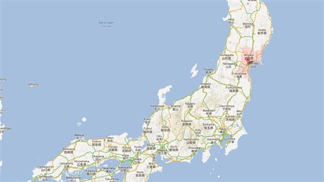 La préfecture de Miyagi, dans l'est du Japon