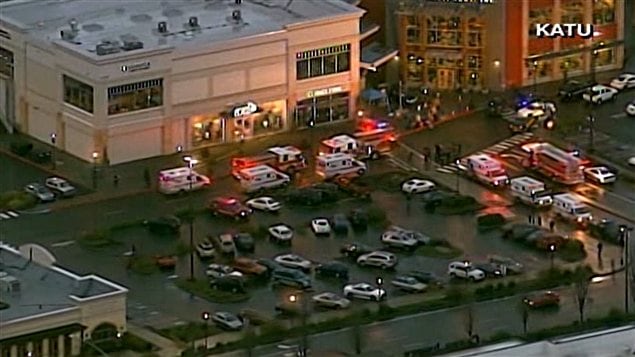 Centre commercial où est survenue une fusillade près de Portland, en Oregon