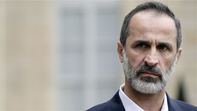 Le chef de la nouvelle coalition syrienne, Ahmed Moaz Al-Khatib, en novembre 2012.