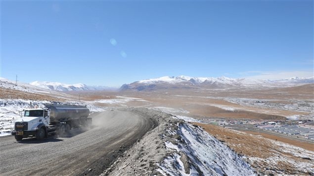Vue de la mine Kumtor, au Kirgizstan