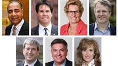 Les sept cadidats dans la course du Parti lib�ral de l'Ontario