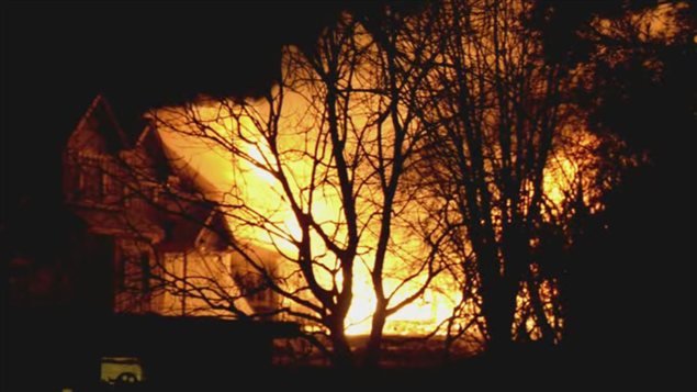 Incendie à Mont-Saint-Hilaire
