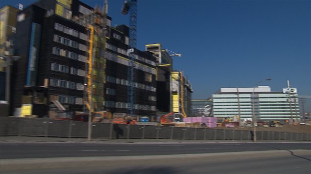 Le site du CUSM en construction