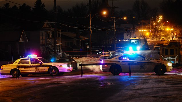 Opération policière à Victoriaville