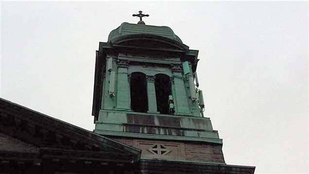 Clocher de l'�glise Saint-Marc, dans le quartier Rosemont, � Montr�al.