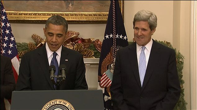Le président Obama et John Kerry