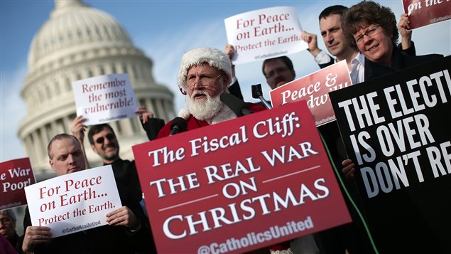 Manifestation devant le Capitole de Washington, pour éviter le précipice fiscal, le 12 décembre 2012