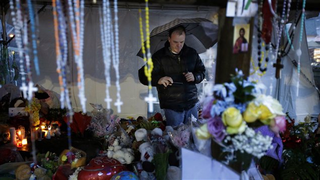 Mémorial à la mémoire de victimes à Newtown