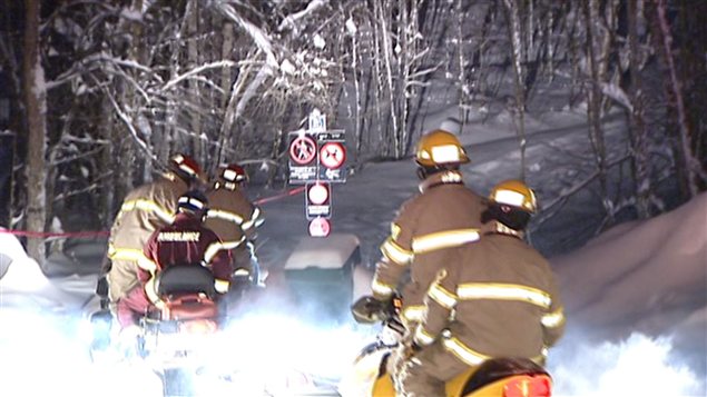 Opération de recherche dans le parc de la Gatineau, le 27 décembre