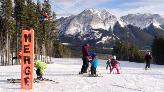 Une piste à la station de ski Nakiska, près de Calgary