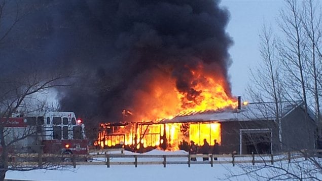 Un incendie a détruit cette maison de Grandora le 1er janvier 2013.