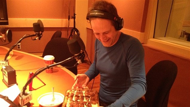 Philippe Desrosiers en studio. �Radio-Canada/Ariane L�onard