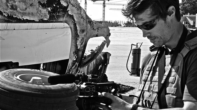 James Foley à l'aéroport de Tripoli (Libye), en août 2011