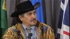 Harry Daniels (1940-2004), en conférence de presse en 1998.