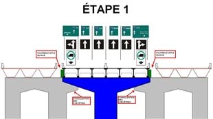 Étape 1 du projet de rénovation du pont Champlain
