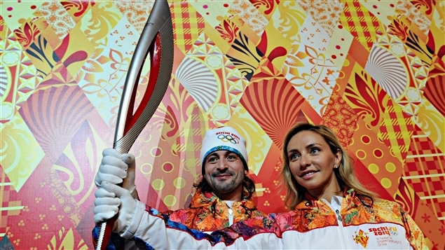 Le flambeau olympique des Jeux de Sotchi