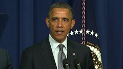 Le pr�sident des �tats-Unis, Barack Obama