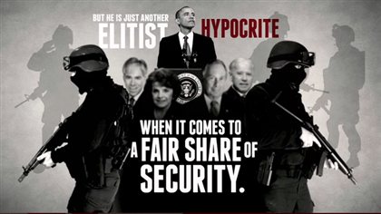 La NRA accuse Obama d'être un élitiste hypocrite.