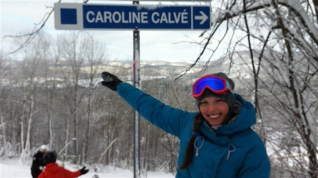 Caroline Calvé et la piste à son nom au mont Sainte-Marie