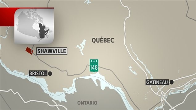 L'accident survenu dimanche matin sur la route 148 à Bristol dans le Pontiac.