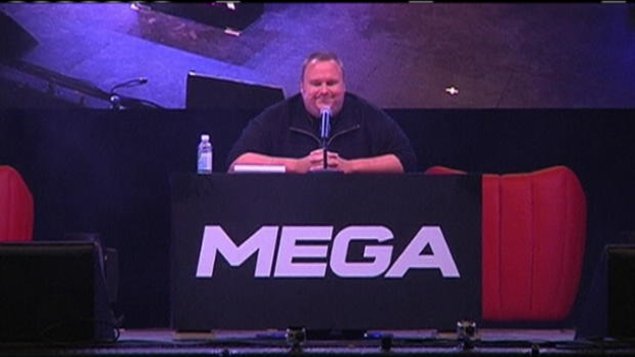 Kim Dotcom lors du lancement de Mega