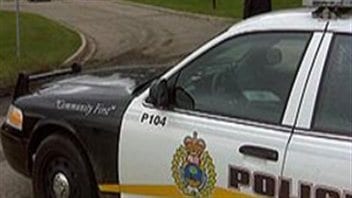 Une voiture de police au Manitoba