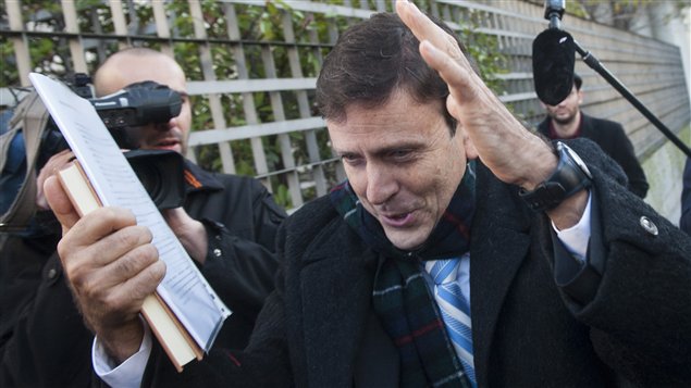 Le Dr Eufemiano Fuentes à Madrid, en Espagne, à l'ouverture du procès de l'affaire Puerto