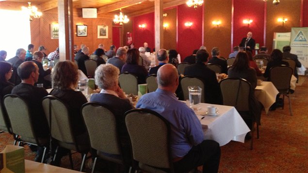 Le président régional de l'Union des producteurs agricoles, Sylvain Vachon, a présenté l'idée de créer la Société d'aménagement et de développement agricole du Québec devant la chambre de commerce d'Abitibi-Ouest.