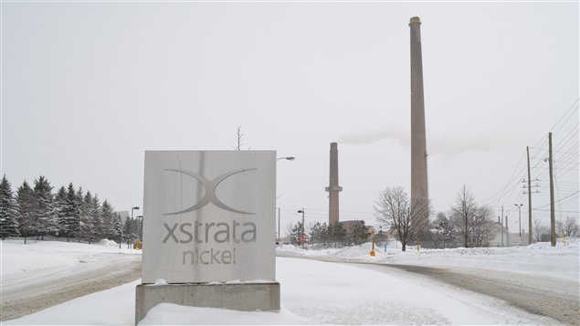 Installations d'Xstrata Nickel à Sudbury dans le nord de l'Ontario et qui est l'une des plus grandes mine de nickel au monde.