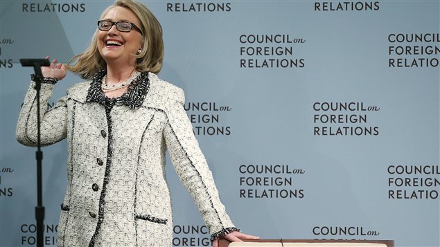 Hillary Clinton durant son dernier discours en tant que secrétaire d'État, le 31 janvier 2013