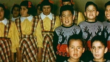 Des enfants autochtones du pensionnat de Saint-Marc-de-Figuery