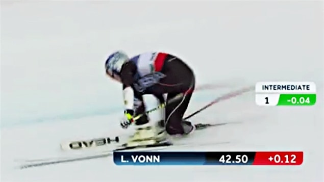 Lindsey Vonn chute à Schladming