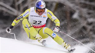 Le Norvégien Aksel Lund Svindal à Schladming