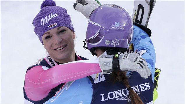 Maria Höfl-Riesch et Tina Maze