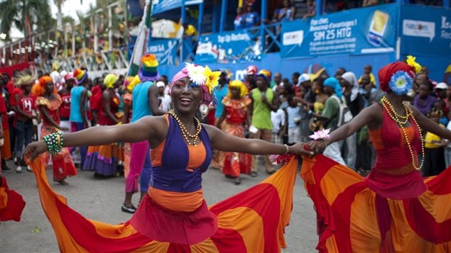 Une scène croquée lors du carnaval de Port-au-Prince, en Haïti, en 2012