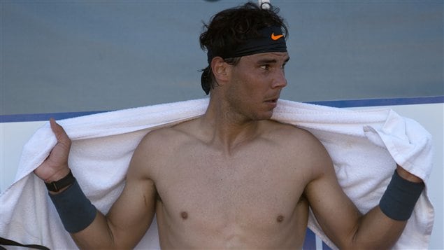 Rafael Nadal lors de son retour au jeu au Chili.