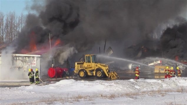 L'incendie a complètement détruit le commerce de Saint-Isidore.