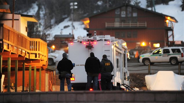 Policiers à Big Bear en Californie