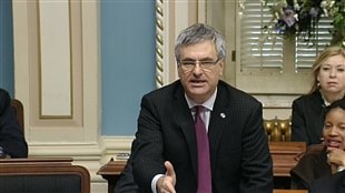 Le chef du Parti libéral du Québec, Jean-Marc Fournier, pendant la période de questions, le 12 février